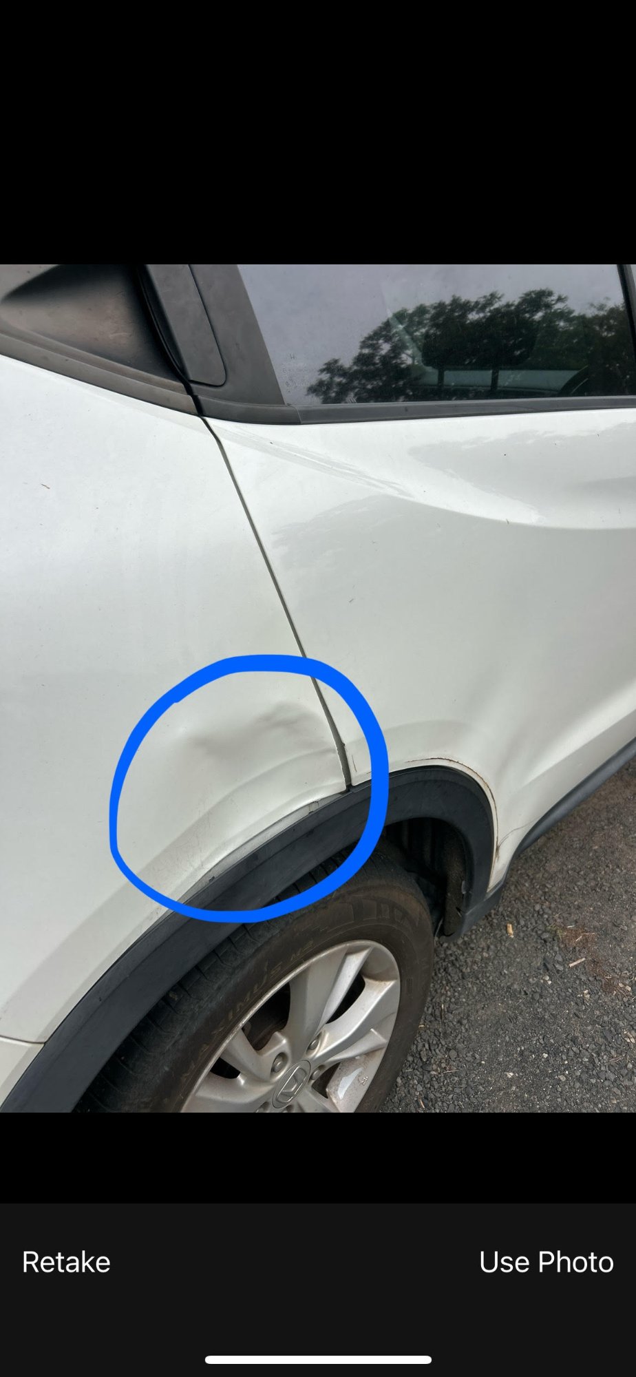 Inaccessible dent