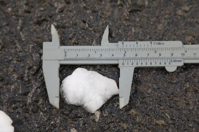 5cm Diameter hailstones Near Mt Keira January 26 2023