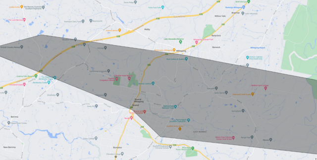 Mittagong Bowral Hail Map 7th Apil 2023